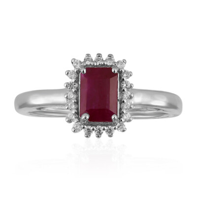Anello in argento con Rubino Keniano