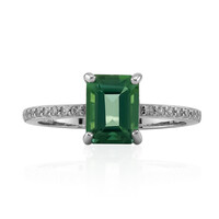 Anello in argento con Topazio Verde Farfalla