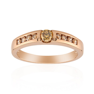 Anello in oro con Diamante Rose de France SI1 di Argyle (Annette)