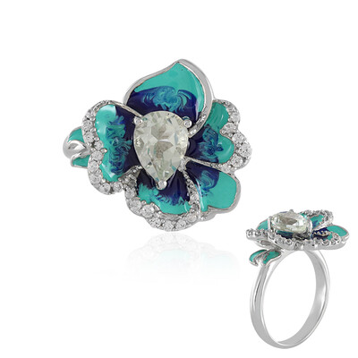 Anello in argento con Ametista Verde