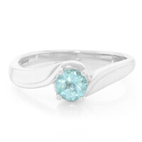 Anello in argento con Fluoroapatite Verde