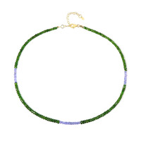 Collana in argento con Diopside Russo