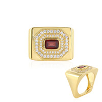 Anello in argento con Granato Mozambico