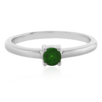 Anello in argento con Diopside Russo
