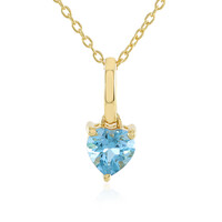 Collana in argento con Topazio Blu Svizzero