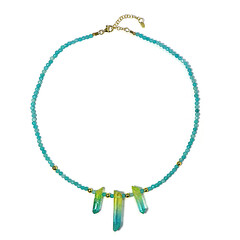 Collana in argento con Quarzo Bicolore