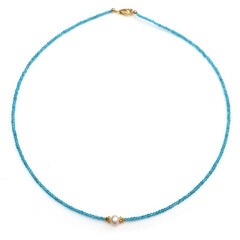 Collana in argento con Apatite Blu