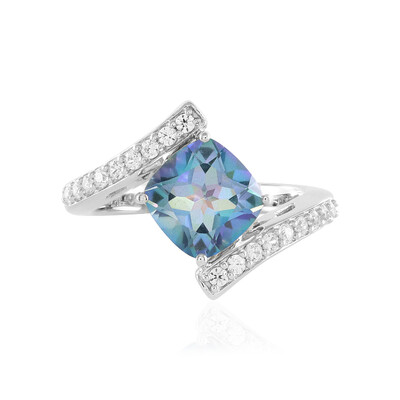 Anello in argento con Quarzo Oceano