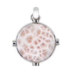 Ciondolo in argento con Natrolite