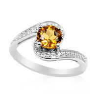 Anello in argento con Scapolite Cognac