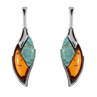 Orecchini in argento con Ambra Baltica