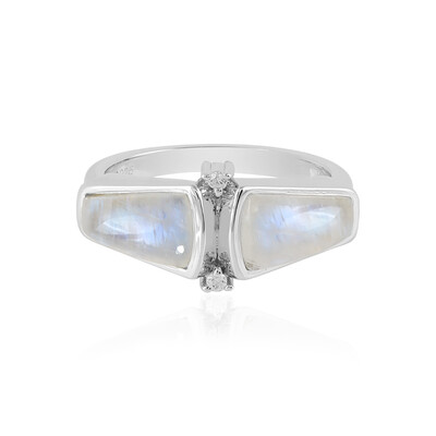 Anello in argento con Pietra di Luna Blu (KM by Juwelo)