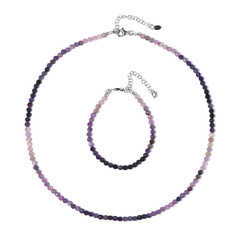 Parure in argento con Fluorite