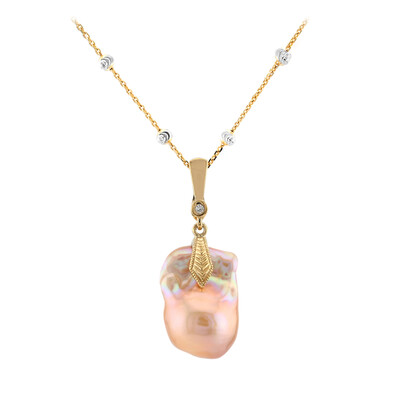 Collana in argento con Perla d'Acqua Dolce Pesca (TPC)
