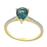 Anello in oro con Indicolite Brasiliana