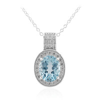 Collana in argento con Topazio Blu Cielo