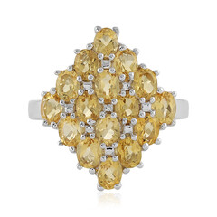Anello in argento con Citrino