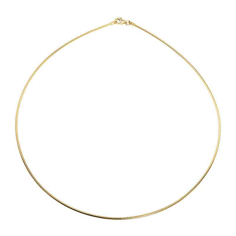 Collana Ovale In Argento 4,2Mm Catena A Serpente In Argento 925 45Cm