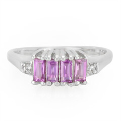 Anello in argento con Zaffiro Ceylon Porpora (non riscaldato)