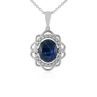Collana in argento con Zaffiro Stellato Blu