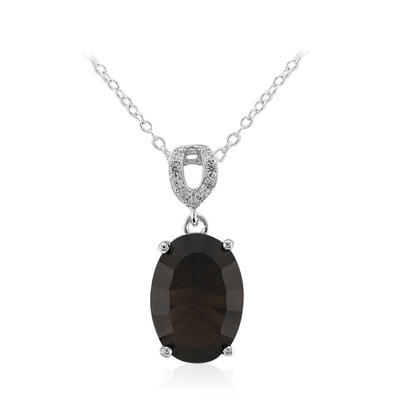 Collana in argento con Quarzo Fumè