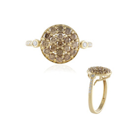 Anello in oro con Diamante Champagne I2 (de Melo)