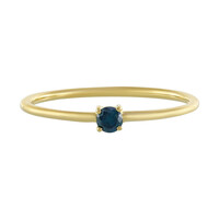 Anello in oro con Diamante Blu I2