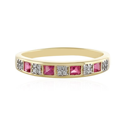 Anello in oro con Tormalina Rosa Brasiliana (Adela Gold)