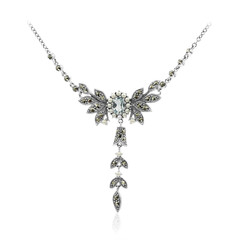 Collana in argento con Topazio Blu Cielo