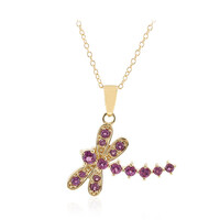 Collana in argento con Rodolite