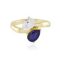 Anello in argento con Zaffiro Blu del Madagascar