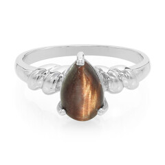 Anello in argento con Occhio di Tigre Rosso
