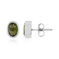Orecchini in argento con Moldavite