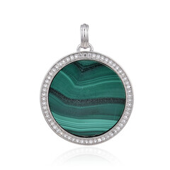 Ciondolo in argento con Malachite