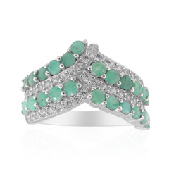 Anello in argento con Smeraldo Brasiliano