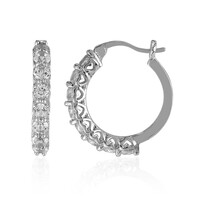 Orecchini in argento con Topazio Bianco