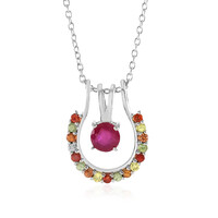 Collana in argento con Rubino del Madagascar