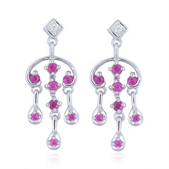 Orecchini in oro con Zaffiro Rosa