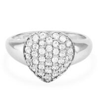 Anello in argento con Zaffiro Bianco