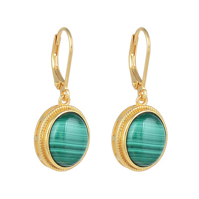Orecchini in argento con Malachite