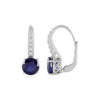 Orecchini in argento con Zaffiro Blu del Madagascar