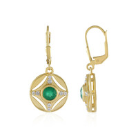 Orecchini in argento con Onice Verde