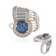 Anello in argento con Fluorite Cangiante (Dallas Prince Designs)