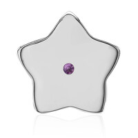 Charm in argento con Zaffiro Rosa