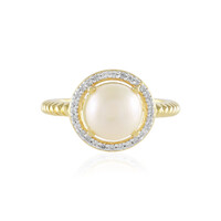 Anello in argento con Perla d'Acqua Dolce Bianca