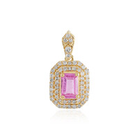 Ciondolo in oro con Zaffiro Rosa