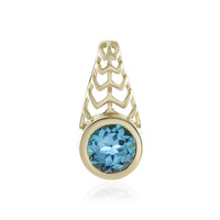 Ciondolo in oro con Topazio Blu Svizzero (Ornaments by de Melo)