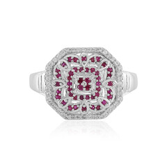 Anello in argento con Rubino del Madagascar