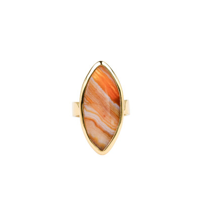 Anello in argento con Agata Lace