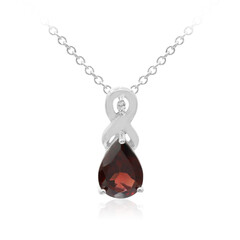 Collana in argento con Granato Mozambico